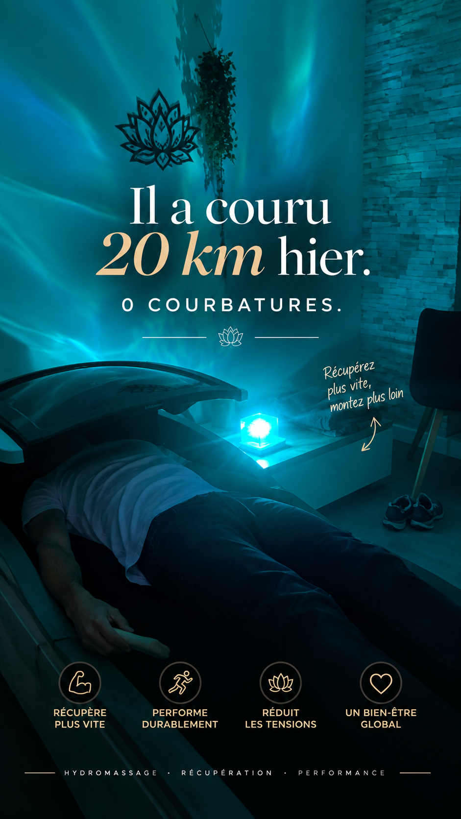 Séance d'hydromassage à sec pour la récupération musculaire à Beauzelle